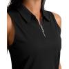 imageG Gradual Womens Golf Shirt Sleeveless Zip Up Polo Shirts for Women Collared Lightweight Tennis Athletic Tank TopBlack