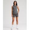 imageG Gradual Womens Golf Shirt Sleeveless Zip Up Polo Shirts for Women Collared Lightweight Tennis Athletic Tank TopDark Grey