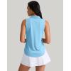 imageG Gradual Womens Golf Shirt Sleeveless Zip Up Polo Shirts for Women Collared Lightweight Tennis Athletic Tank TopLight Blue
