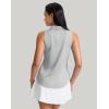 imageG Gradual Womens Golf Shirt Sleeveless Zip Up Polo Shirts for Women Collared Lightweight Tennis Athletic Tank TopLight Grey