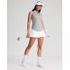 imageG Gradual Womens Golf Shirt Sleeveless Zip Up Polo Shirts for Women Collared Lightweight Tennis Athletic Tank TopLight Grey