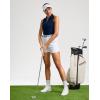 imageG Gradual Womens Golf Shirt Sleeveless Zip Up Polo Shirts for Women Collared Lightweight Tennis Athletic Tank TopNavy