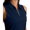 imageG Gradual Womens Golf Shirt Sleeveless Zip Up Polo Shirts for Women Collared Lightweight Tennis Athletic Tank TopNavy