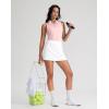 imageG Gradual Womens Golf Shirt Sleeveless Zip Up Polo Shirts for Women Collared Lightweight Tennis Athletic Tank TopPink