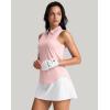 imageG Gradual Womens Golf Shirt Sleeveless Zip Up Polo Shirts for Women Collared Lightweight Tennis Athletic Tank TopPink