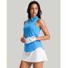 imageG Gradual Womens Golf Shirt Sleeveless Zip Up Polo Shirts for Women Collared Lightweight Tennis Athletic Tank TopSky Blue