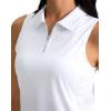 imageG Gradual Womens Golf Shirt Sleeveless Zip Up Polo Shirts for Women Collared Lightweight Tennis Athletic Tank TopWhite