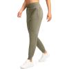 imageG Gradual Womens Joggers Pants with Zipper Pockets High Waisted Sweatpants Athletic Tapered Pants for Women Lounge WorkoutBronze Green