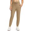 imageG Gradual Womens Joggers Pants with Zipper Pockets High Waisted Sweatpants Athletic Tapered Pants for Women Lounge WorkoutDark Khaki