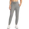 imageG Gradual Womens Joggers Pants with Zipper Pockets High Waisted Sweatpants Athletic Tapered Pants for Women Lounge WorkoutLight Grey
