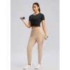 imageG Gradual Womens Joggers Pants with Zipper Pockets High Waisted Sweatpants Athletic Tapered Pants for Women Lounge WorkoutLight Khaki