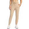 imageG Gradual Womens Joggers Pants with Zipper Pockets High Waisted Sweatpants Athletic Tapered Pants for Women Lounge WorkoutLight Khaki