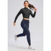imageG Gradual Womens Joggers Pants with Zipper Pockets High Waisted Sweatpants Athletic Tapered Pants for Women Lounge WorkoutNavy