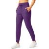 imageG Gradual Womens Joggers Pants with Zipper Pockets High Waisted Sweatpants Athletic Tapered Pants for Women Lounge WorkoutPurple