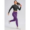 imageG Gradual Womens Joggers Pants with Zipper Pockets High Waisted Sweatpants Athletic Tapered Pants for Women Lounge WorkoutPurple