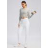 imageG Gradual Womens Joggers Pants with Zipper Pockets High Waisted Sweatpants Athletic Tapered Pants for Women Lounge WorkoutWhite