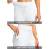 imageG Gradual Womens Joggers Pants with Zipper Pockets High Waisted Sweatpants Athletic Tapered Pants for Women Lounge WorkoutWhite