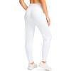 imageG Gradual Womens Joggers Pants with Zipper Pockets High Waisted Sweatpants Athletic Tapered Pants for Women Lounge WorkoutWhite