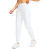 imageG Gradual Womens Joggers Pants with Zipper Pockets High Waisted Sweatpants Athletic Tapered Pants for Women Lounge WorkoutWhite