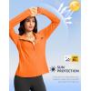imageG Gradual Womens Lightweight Athletic Jacket Sun Protection UPF 50 Zip Up 4 Pockets Long Sleeve Shirts Workout RunningBright Orange