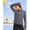 imageG Gradual Womens Lightweight Athletic Jacket Sun Protection UPF 50 Zip Up 4 Pockets Long Sleeve Shirts Workout RunningDark Grey