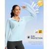 imageG Gradual Womens Lightweight Athletic Jacket Sun Protection UPF 50 Zip Up 4 Pockets Long Sleeve Shirts Workout RunningLight Blue