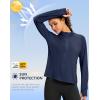imageG Gradual Womens Lightweight Athletic Jacket Sun Protection UPF 50 Zip Up 4 Pockets Long Sleeve Shirts Workout RunningNavy