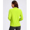 imageG Gradual Womens Lightweight Athletic Jacket Sun Protection UPF 50 Zip Up 4 Pockets Long Sleeve Shirts Workout RunningNeon Green