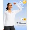 imageG Gradual Womens Lightweight Athletic Jacket Sun Protection UPF 50 Zip Up 4 Pockets Long Sleeve Shirts Workout RunningWhite