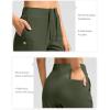 imageG Gradual Womens Pants Ankle 78 Golf Pants 3 Pockets Stretchy Petite Travel Pants Inner Drawstring for Work Business CasualArmy Green