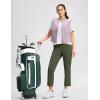 imageG Gradual Womens Pants Ankle 78 Golf Pants 3 Pockets Stretchy Petite Travel Pants Inner Drawstring for Work Business CasualArmy Green