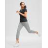 imageG Gradual Womens Pants Ankle 78 Golf Pants 3 Pockets Stretchy Petite Travel Pants Inner Drawstring for Work Business CasualBright Grey