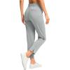 imageG Gradual Womens Pants Ankle 78 Golf Pants 3 Pockets Stretchy Petite Travel Pants Inner Drawstring for Work Business CasualBright Grey