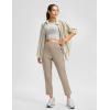 imageG Gradual Womens Pants Ankle 78 Golf Pants 3 Pockets Stretchy Petite Travel Pants Inner Drawstring for Work Business CasualDark Khaki