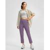 imageG Gradual Womens Pants Ankle 78 Golf Pants 3 Pockets Stretchy Petite Travel Pants Inner Drawstring for Work Business CasualDark Purple