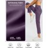 imageG Gradual Womens Pants Ankle 78 Golf Pants 3 Pockets Stretchy Petite Travel Pants Inner Drawstring for Work Business CasualDark Purple