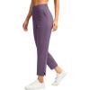 imageG Gradual Womens Pants Ankle 78 Golf Pants 3 Pockets Stretchy Petite Travel Pants Inner Drawstring for Work Business CasualDark Purple