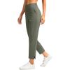 imageG Gradual Womens Pants Ankle 78 Golf Pants 3 Pockets Stretchy Petite Travel Pants Inner Drawstring for Work Business CasualGrey Sage