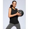 imageG Gradual Womens Workout Tank Tops Lightweight Sleeveless High Neck Athletic Shirts for Running Gym Tennis PickleballBlack