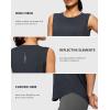 imageG Gradual Womens Workout Tank Tops Lightweight Sleeveless High Neck Athletic Shirts for Running Gym Tennis PickleballHeather Black