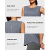 imageG Gradual Womens Workout Tank Tops Lightweight Sleeveless High Neck Athletic Shirts for Running Gym Tennis PickleballHeather Charcoal Grey
