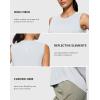 imageG Gradual Womens Workout Tank Tops Lightweight Sleeveless High Neck Athletic Shirts for Running Gym Tennis PickleballLight Grey