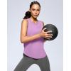 imageG Gradual Womens Workout Tank Tops Lightweight Sleeveless High Neck Athletic Shirts for Running Gym Tennis PickleballLight Purple