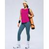 imageG Gradual Womens Workout Tank Tops Lightweight Sleeveless High Neck Athletic Shirts for Running Gym Tennis PickleballRose Red