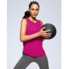 imageG Gradual Womens Workout Tank Tops Lightweight Sleeveless High Neck Athletic Shirts for Running Gym Tennis PickleballRose Red