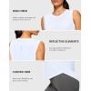 imageG Gradual Womens Workout Tank Tops Lightweight Sleeveless High Neck Athletic Shirts for Running Gym Tennis PickleballWhite