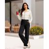 imageG Gradual Womens Yoga Pants Wide Leg wiht Pockets High Waist Stretch Loose Casual Lounge Sweatpants PetiteRegularTallBlack