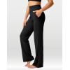 imageG Gradual Womens Yoga Pants Wide Leg wiht Pockets High Waist Stretch Loose Casual Lounge Sweatpants PetiteRegularTallBlack