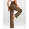imageG Gradual Womens Yoga Pants Wide Leg wiht Pockets High Waist Stretch Loose Casual Lounge Sweatpants PetiteRegularTallBrown