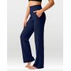 imageG Gradual Womens Yoga Pants Wide Leg wiht Pockets High Waist Stretch Loose Casual Lounge Sweatpants PetiteRegularTallDark Blue